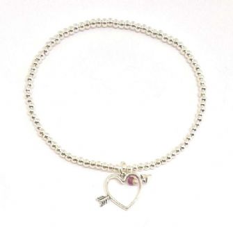 Cupids heart charm bracelet